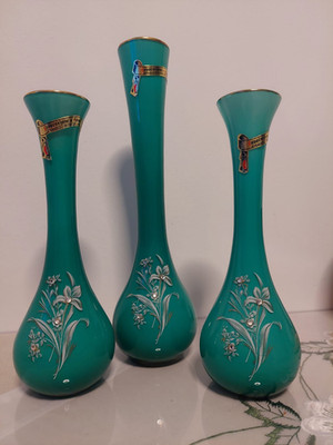 Vasen Set, Handmade in Italien/Toscana, Türkis