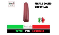 COLMO FINALE TAPPO TERMINALE ONDUVILLA ROSSO SFUMATO TETTO TETTOIA GAZEBO