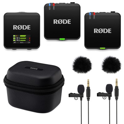 Rode Wireless GO Gen 3 mit Charge Case +, 2x Lavalier GO und Windschutz