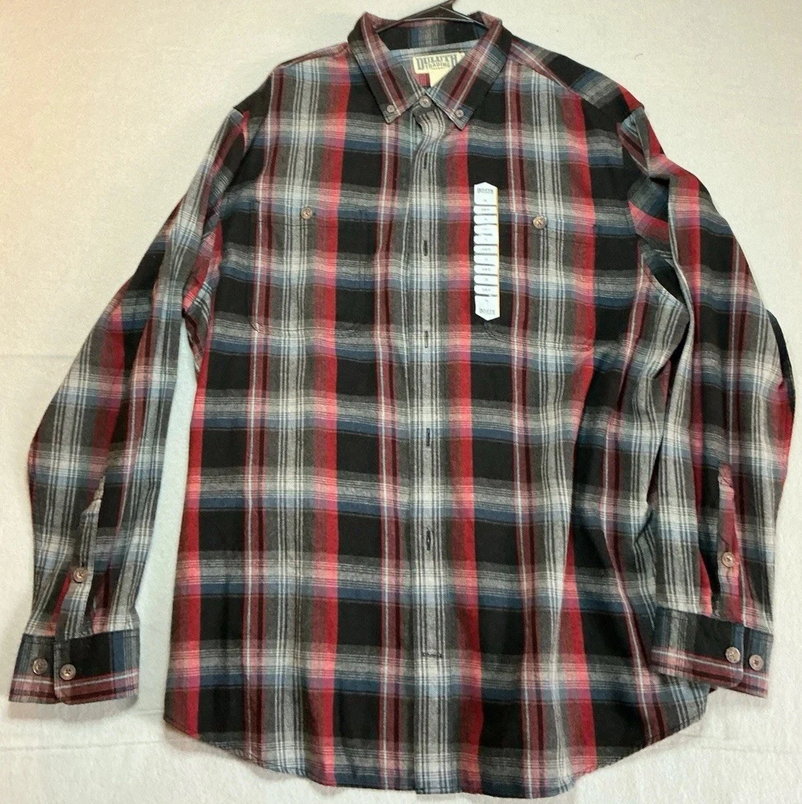 Duluth Trading Shirt long sleeve button front XXLarge Slim Fit plaid Outdoor