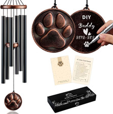 Dog Memorial Gifts for Loss of Dog, 32" Pet Memorial Vintage Wind Chimes with DI