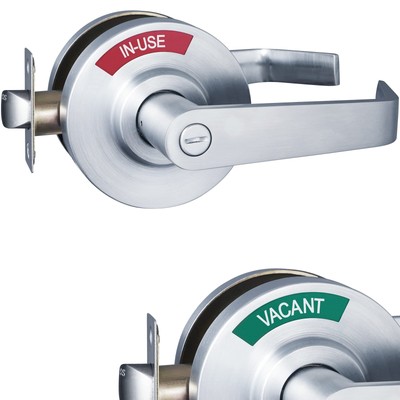 Vacant or in-Use Bathroom Indicator Privacy Handle Lock with Extra Large Wind...