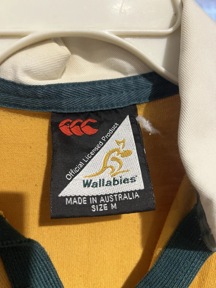Camiseta polo de colección del equipo de rugby Wallabies de la Copa Mundial de Australia Canterbury 2003 para hombre M’s Foto 3 de 3