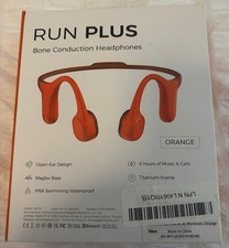 Run Plus Bone Conduction Headphones Orange Bl...