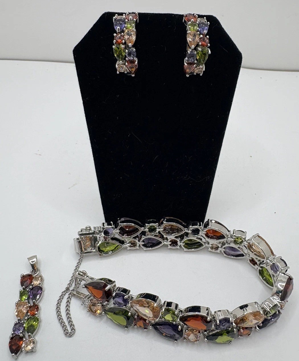 Gemstone 925 Silver  Multi Color Shape Sapphire B… - image 1