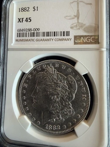 New Listing1882 Morgan Silver Dollar $1 - NGC XF 45 - Philadelphia