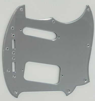 For Fit Fender Kurt Cobain Jag-Stang Style Guitar Pickguard 1 Ply Silver Mirror