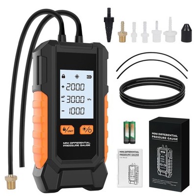Manometer HVAC Gas Pressure Tester Dual Port Digital Manometer -14.65~29psi D...