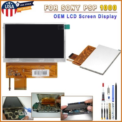 Original 4.3'' Backlight LCD Screen Display Replace Glass For Sony PSP 1000 1001