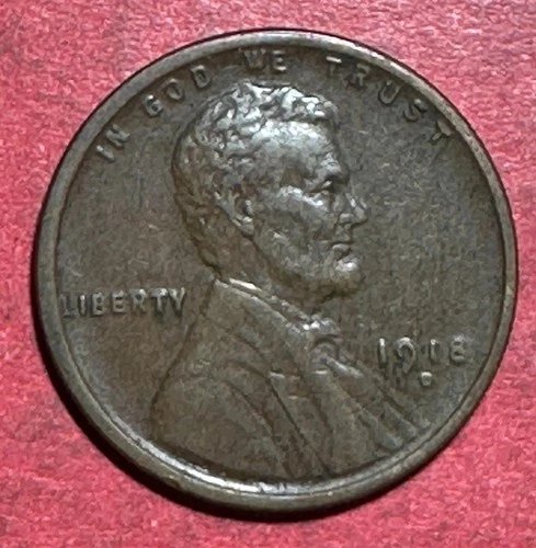 1918D US LINCOLN Cent! "Denver" Mint! XF! SHARP! Old US Coin!