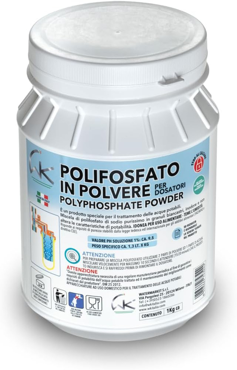 Polifosfati in Polvere 1 Kg per Dosatori Proporzionali Caldaia