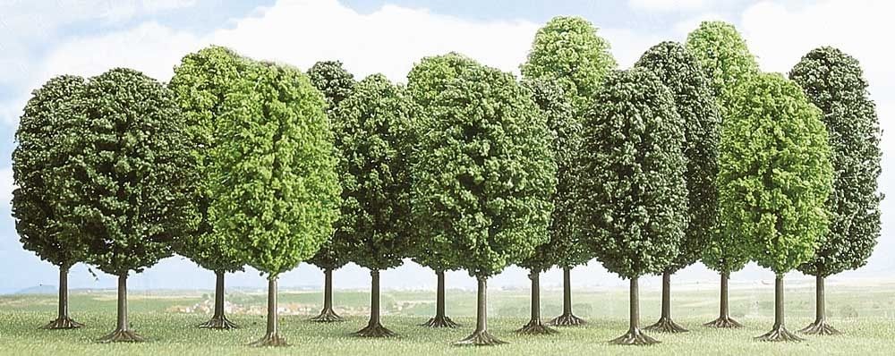 Busch 6585 - N / Z Deciduous Trees - 15 Pieces - New
