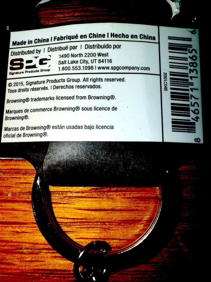 Browning 橙色 Buckmark 标志,钥匙扣 — 第 4/4 张图片