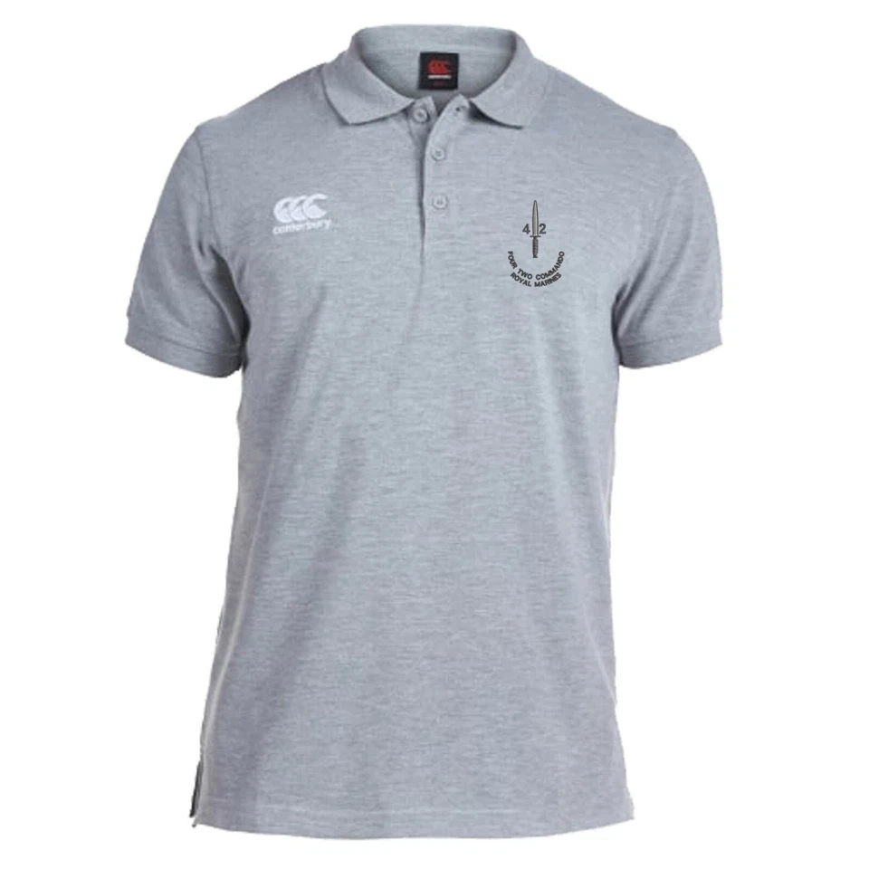 OFFICIAL 42 Commando Royal Marines embroidered Canterbury Rugby Polo Shirt - Image 1 of 1