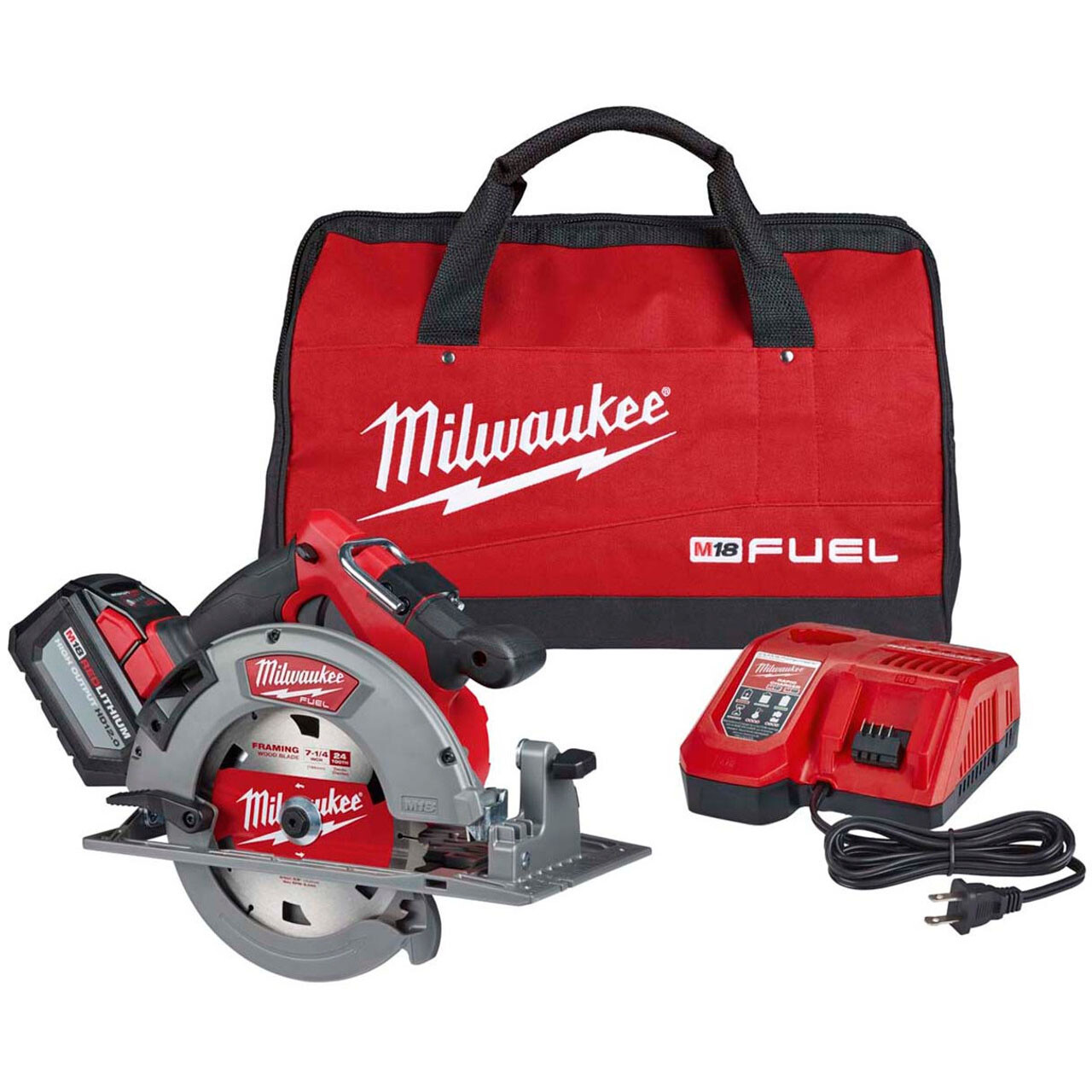 Milwaukee 2732-21HD M18 18V Бесщеточная беспроводная пила 7-1 4 дюйма Комплект для циркулярной пилы 85390₽