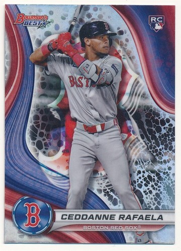 CEDDANNE RAFAELA 2024 BOWMAN'S BEST #14 RC ROOKIE REFRACTOR RED SOX MINT SP