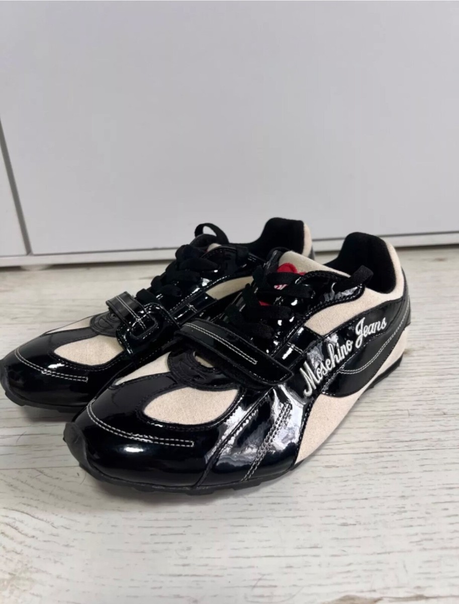 Moschino vintage sneakers trainers patent leather wonens 39