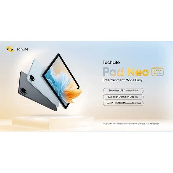 Realme Techlife Pad Neo LTE 8GB+256GB GREY Global Android PC Tablet (Wi-Fi+4G) - Bild 2 von 4