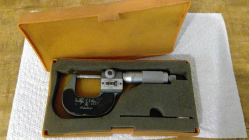 Title: Mitutoyo Digital Micrometer 0-1" w/ Case – .0001" Resolution –