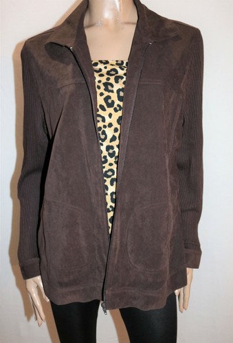 POSTIE Brand Retro Brown Zip Front 