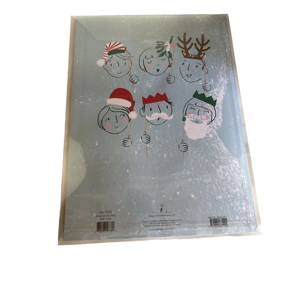 NEW Meri Meri Jingle All The Way Party Props 6 Christmas Photo Props - Image 3 of 4