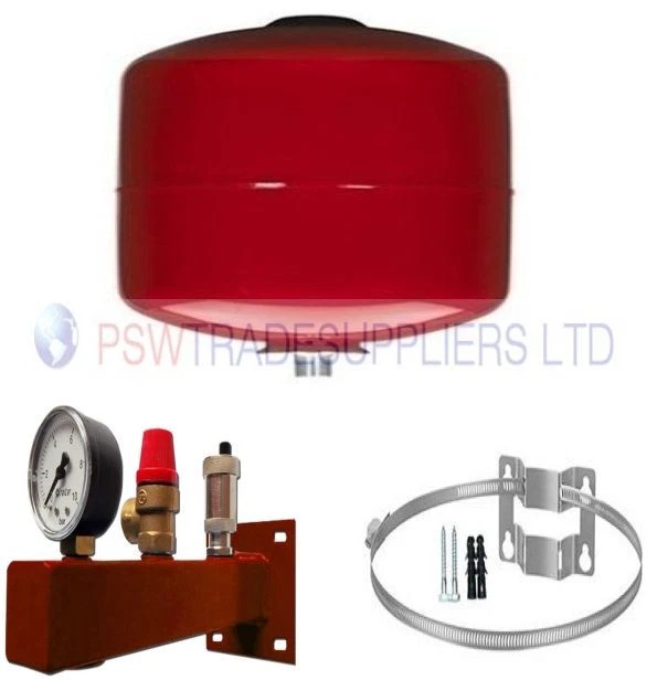 EXPANSION VESSEL FOR CENTRAL HEATING 5L 8L 12L 18L 24L SAFETY GROUP BRACKET  | eBay