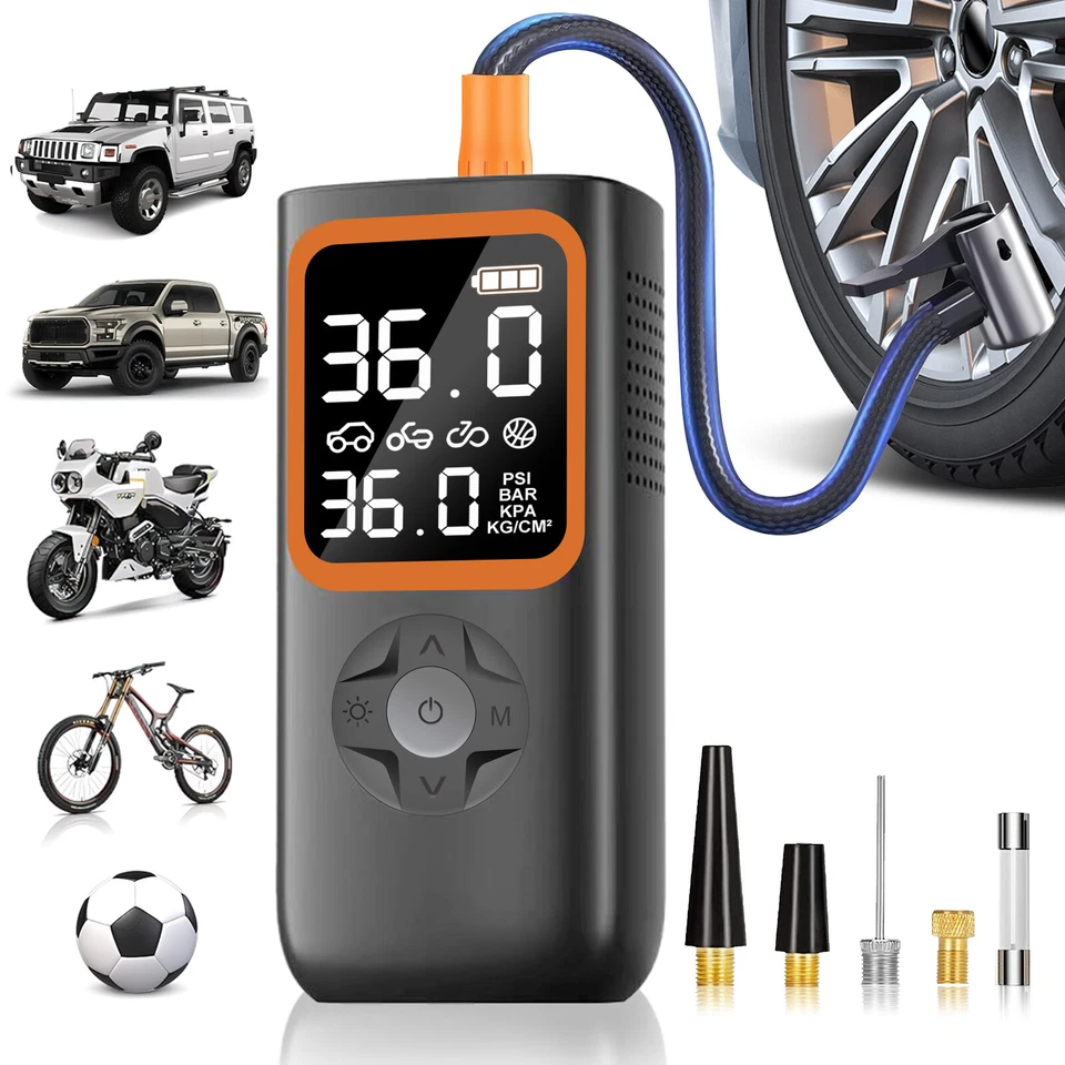 Tire Inflator Car Air Pump Compressor Electric Portable Auto Digital Pressure US Foto 2 de 4