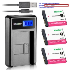 Kastar Battery LCD Charger for Sony NP-FT1 FT1 & Sony Cyber-shot DSC-L1/W Camera