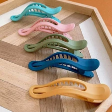 Candy Color Duckbill Clip Hair Claw Women Large Hair Clip Face Wash Hairpin +↔