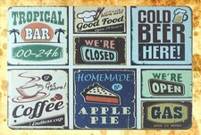 outdoor art prints online bar beer coffee pub tin metal sign