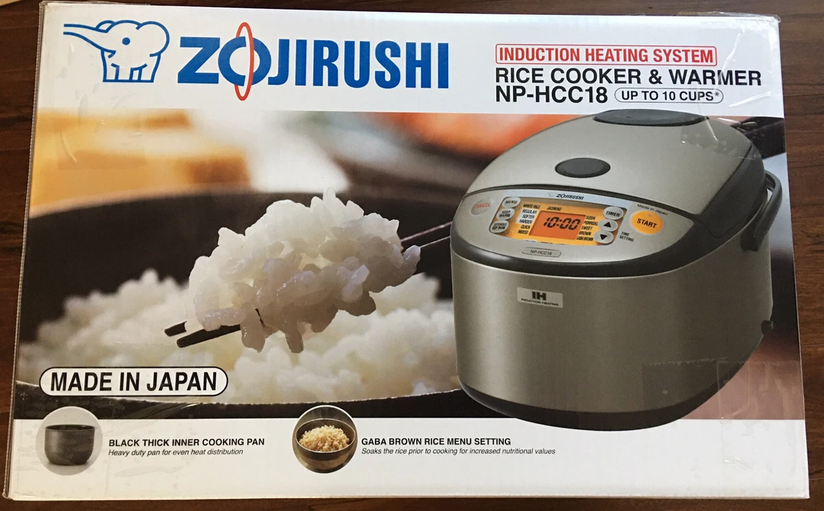 Zojirushi NP-HCC18XH Induction Heating Rice Cooker &Warmer-Made In Japan-10 Cup