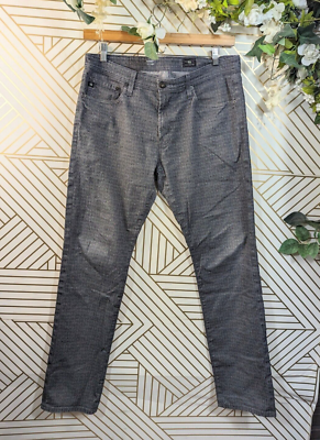 AG ADRIANO GOLDSCHMIED Mens The Everett Slim Black Gray  display picture 3