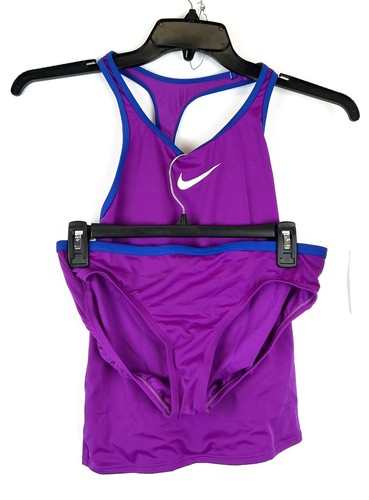 Nike Girl’s Purple Two Piece Tankini Swimsuit Set Size XL