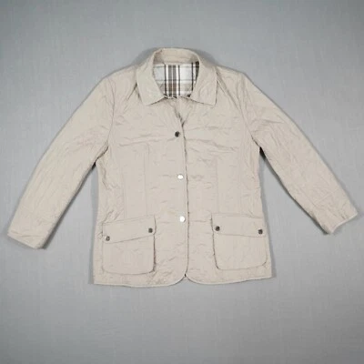 BASLER Damen Jacke Gr. 40 beige Übergangsjacke Steppjacke dünn leicht Druckknöpf - Bild 1 von 4