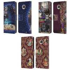 OFFICIAL BRIGID ASHWOOD CATS LEATHER BOOK WALLET CASE COVER FOR MOTOROLA PHONES
