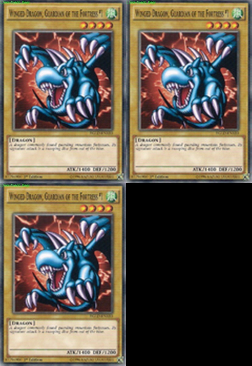 Winged Dragon, Guardian of the Fortress #1 X 3 1st Mint YUGIOH