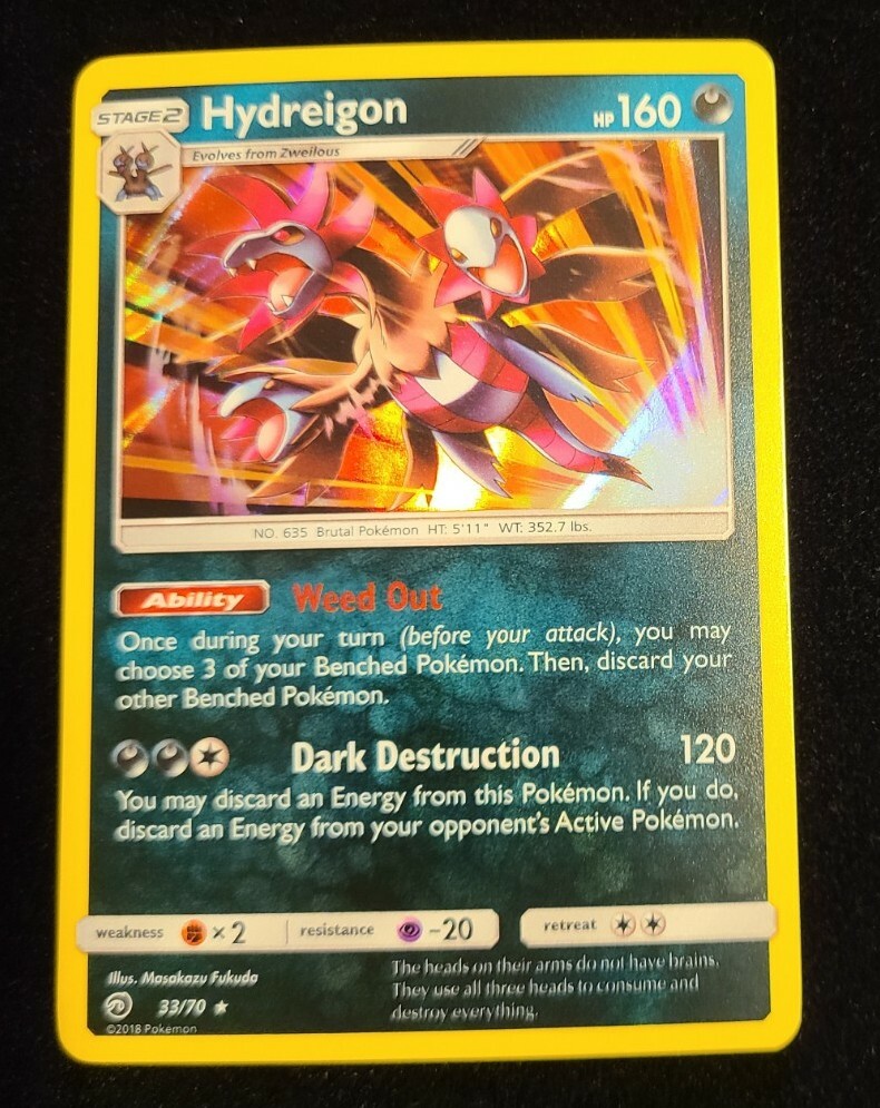 Hydreigon (33/70) [Sun & Moon: Dragon Majesty] Damaged Holofoil