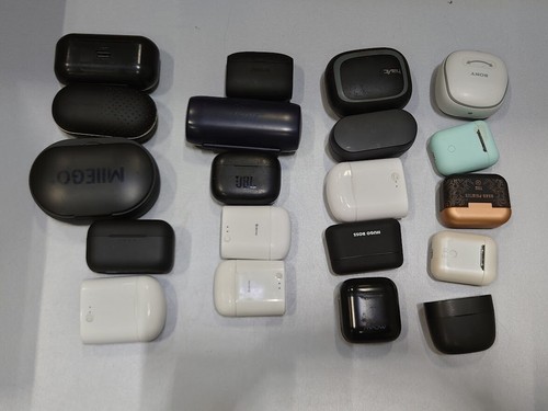 Lot of 20 Earbuds for Parts - Various Models & Colors, No Packaging
