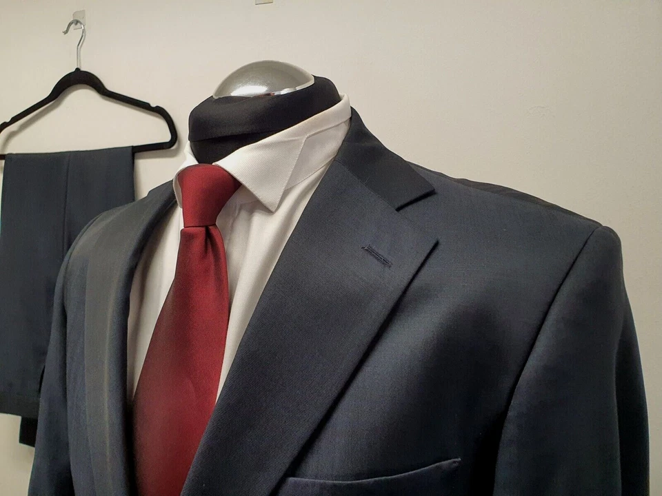 TERNO PARK AVENUE 2 PEÇAS AZUL MARINHO CERRURI NOBREZA 150'S LÃ 40R W34 L31 ( - Imagem 2 de 4