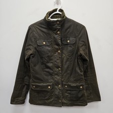 Barbour X Morris & Co Ruskin Wax Cotton Waterproof Green Floral Jacket Uk 10