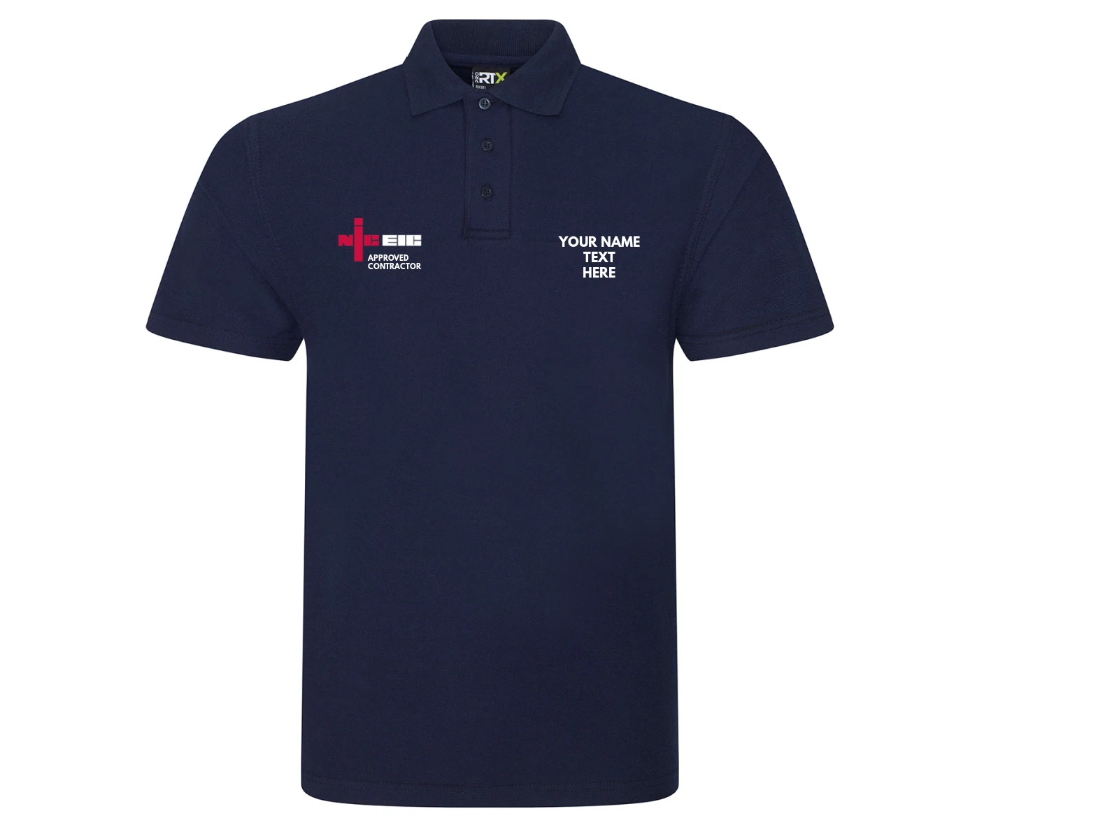 Customised Embroidered NIC Polo shirt electricians NICEIC approved contractor
Opens in a new window