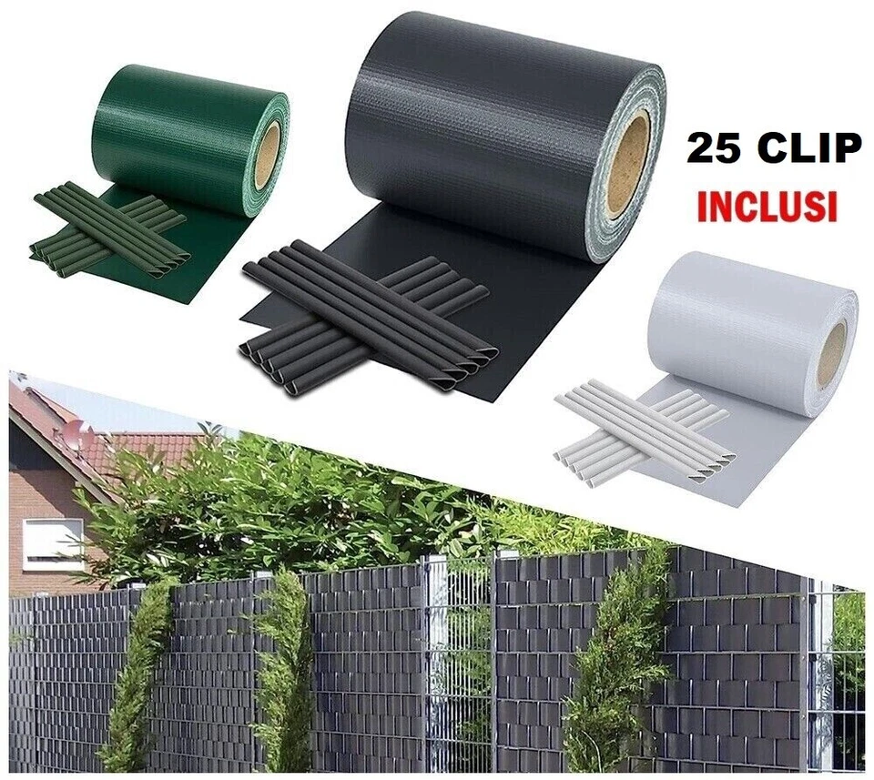 Frangivista per Balcone Ringhiera Fasce Strisce PVC Frangivento Cancello 19x35mt - Imagen 3 de 4