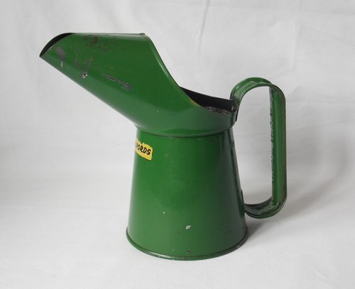 VINTAGE 1 PINT ÖL GIESSDOSE PARAMOUNT BASILDON HALFORDS ETIKETT GRÜN