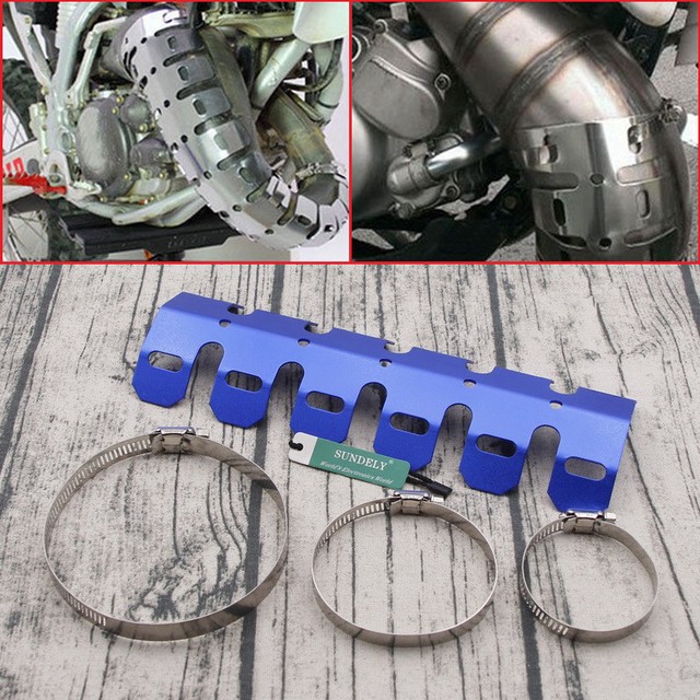 Universal Dirt Bike Exhaust Heat Shield Guard 2 Stroke Pipe Protector