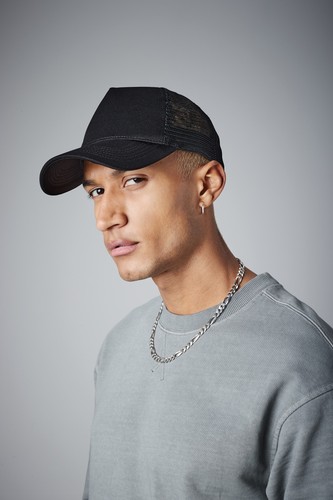 Beechfield Microknit Snapback Trucker B642 - Gorra de béisbol precurvada Peak Sun - Imagen 4 de 13