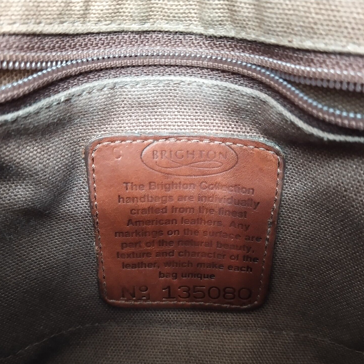 その他 Non Brighton Brown Leather Woven Strap Ring Buckle Flap Closure