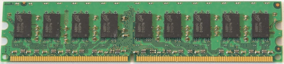 Micron 512MB PC2-5300 DDR2 ECC Desktop Memory 240-Pin DIMM SDRAM (MT18HTF6472AY) - Image 2 of 2