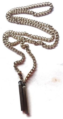 Signed MICHAEL KORS GOLD CHAIN & 2 BAR NECKLACE 32” Length - Picture 6 of 16