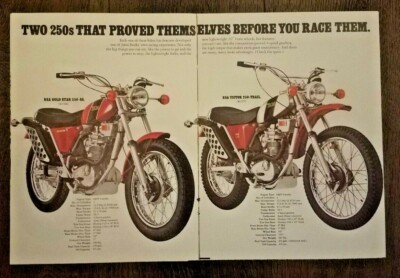 Motocross 1971 Bsa B50 For Sale Vintage Ad 1971 BSA Gold Star 500