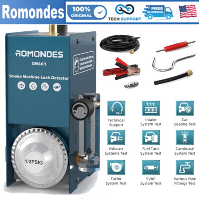 Romondes SM601 Car EVAP Smoke Machine Diagnostic Fuel Pipe Leak Detector Tester